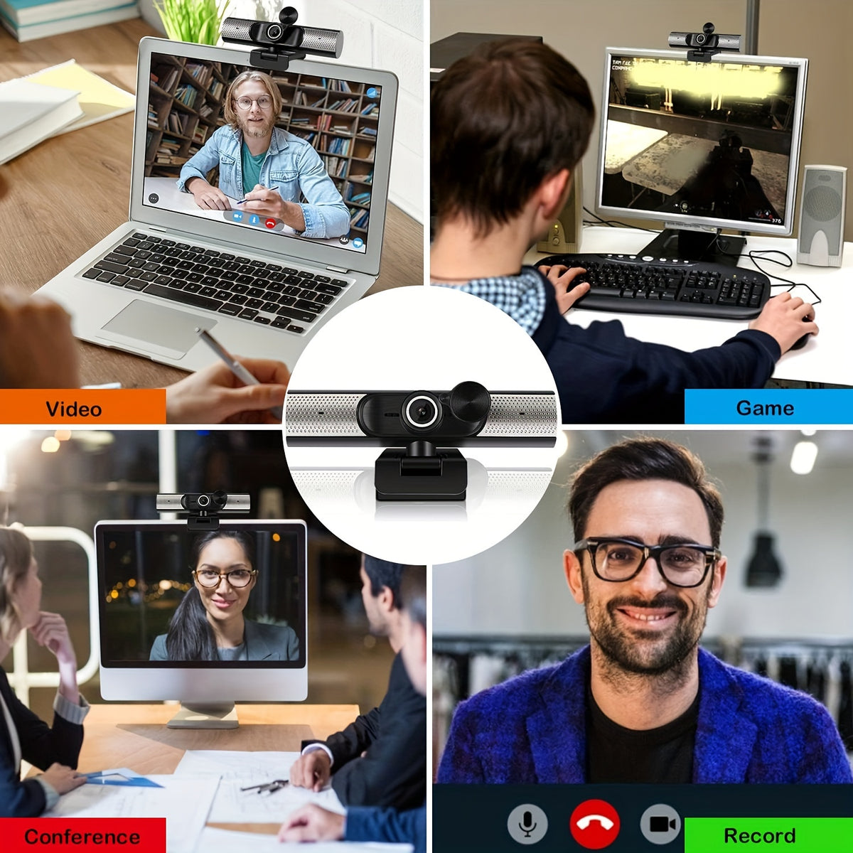 Webcam with Mic and Speakers