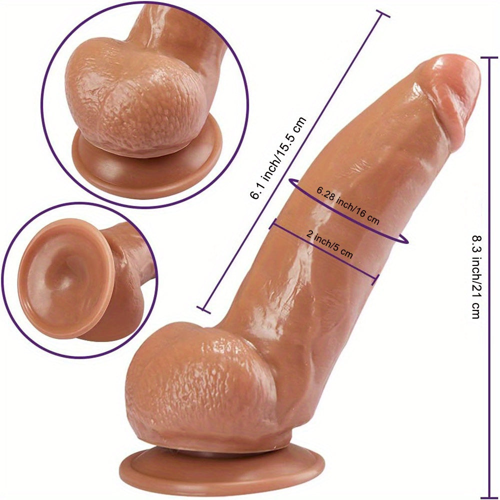 Compact Thick Silicone Wand with Suction Base
