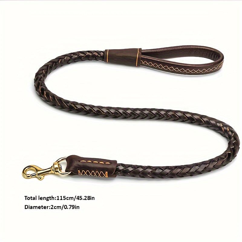 1 High-Quality Dog Leash for Medium Dogs - Durable with Metal Clip, Adjustable Strap & Metal Buckle, Ergonomic Design for Outdoor Walks, Training & Daily Use, Dog Leash for Medium Dogs, Sturdy Metal Clip, Without Battery
