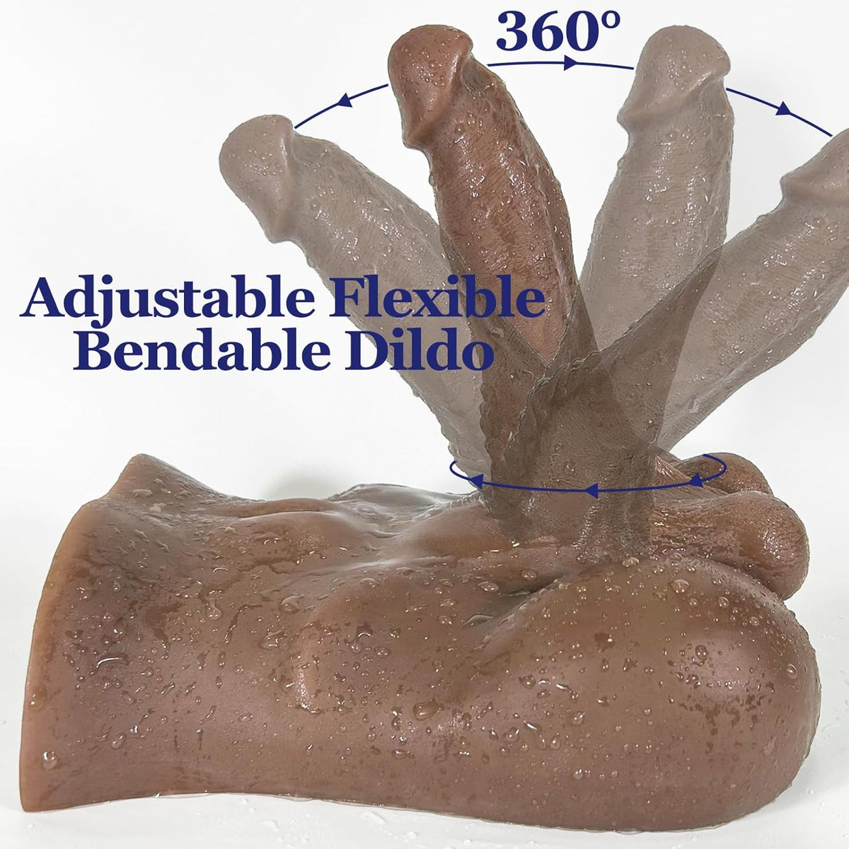 Black Dildo Torso Soft TPE Unisex