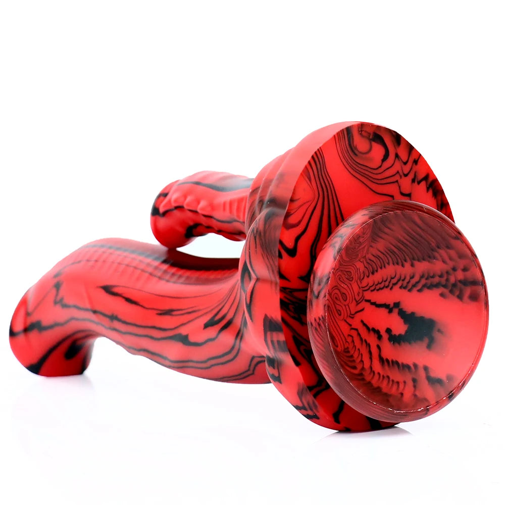 Double-Ended Silicone Dildo with Suction Cup Base