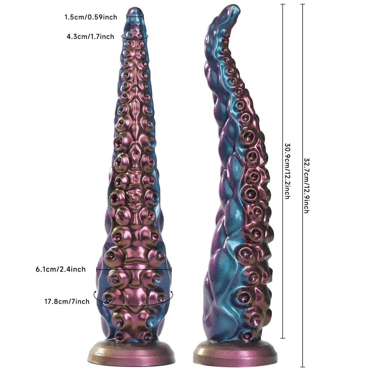 Flexible Tentacle Fantasy Silicone Dildo — 2 Colours
