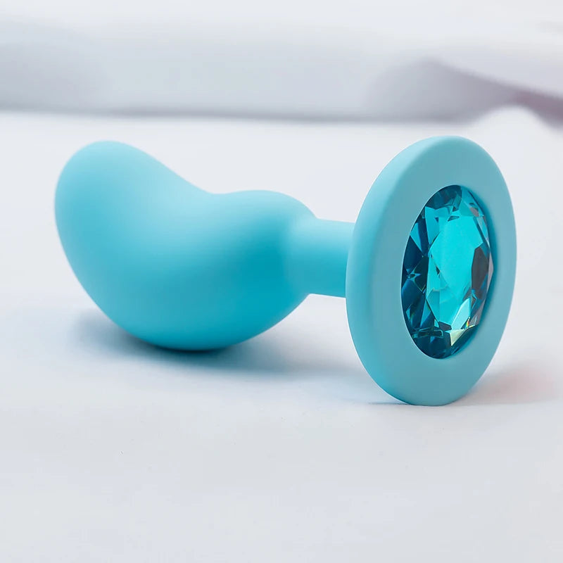 Silicone Anal Plug Anal Dildos Small Pea Shaped Butt Plug Crystal Base Sex Stopper Adult Toys Anal Toys Sex Toys For Woman