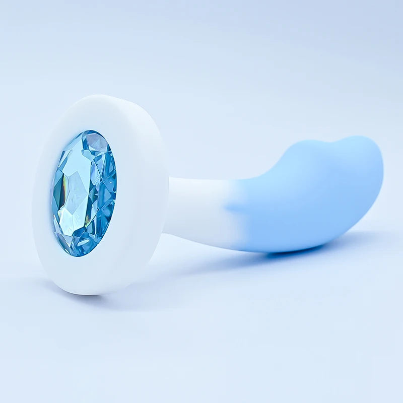 Crystal Jewel Silicone Anal Plug — 5 Elegant Colours