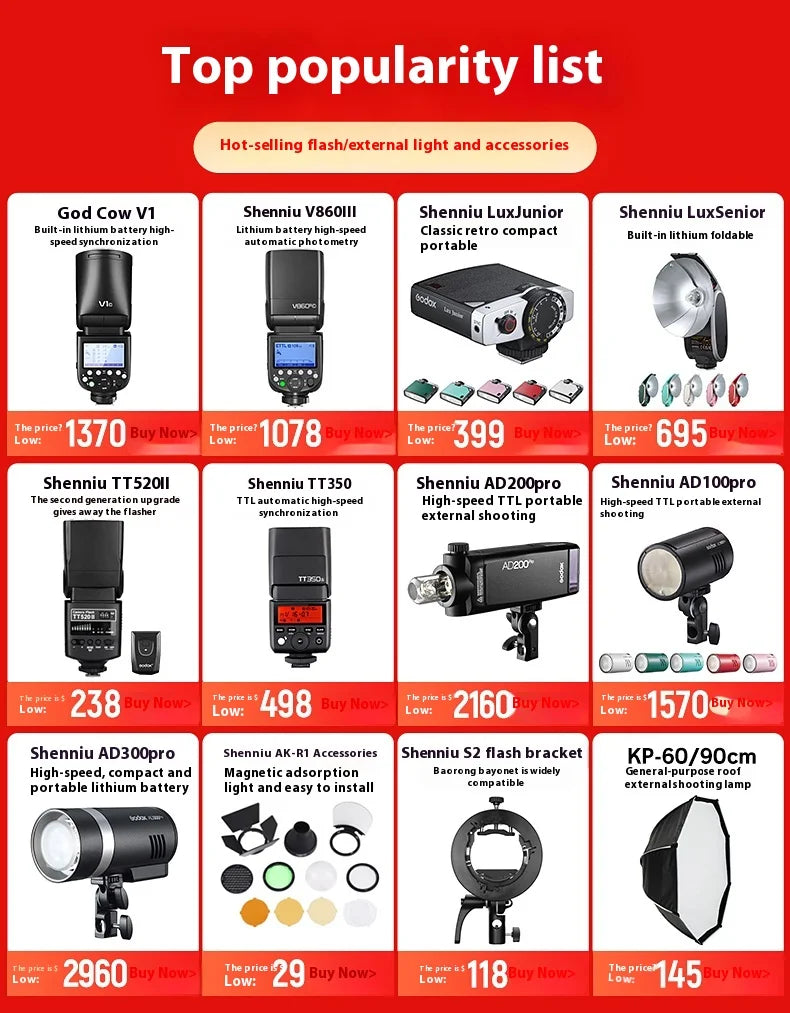 Daylight 5600K Studio Flash
