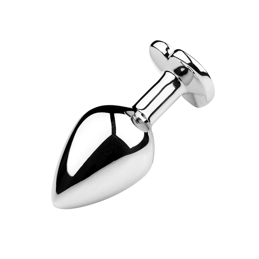 Anal Plug Heart 5 Sizes Stainless Steel Crystal Anal Plug Removable Butt Plug Stimulator Anal Sex Toys Prostate Massager Dildos