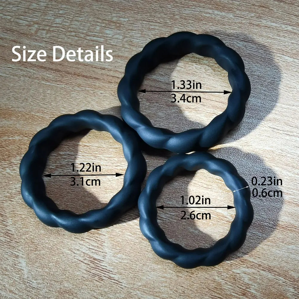 Silicone Penis Ring Ejaculation Delay Cock Rings Dick Erection Cockring Male Chastity Adult Sex Toys For Men Lock Sperm Trainer