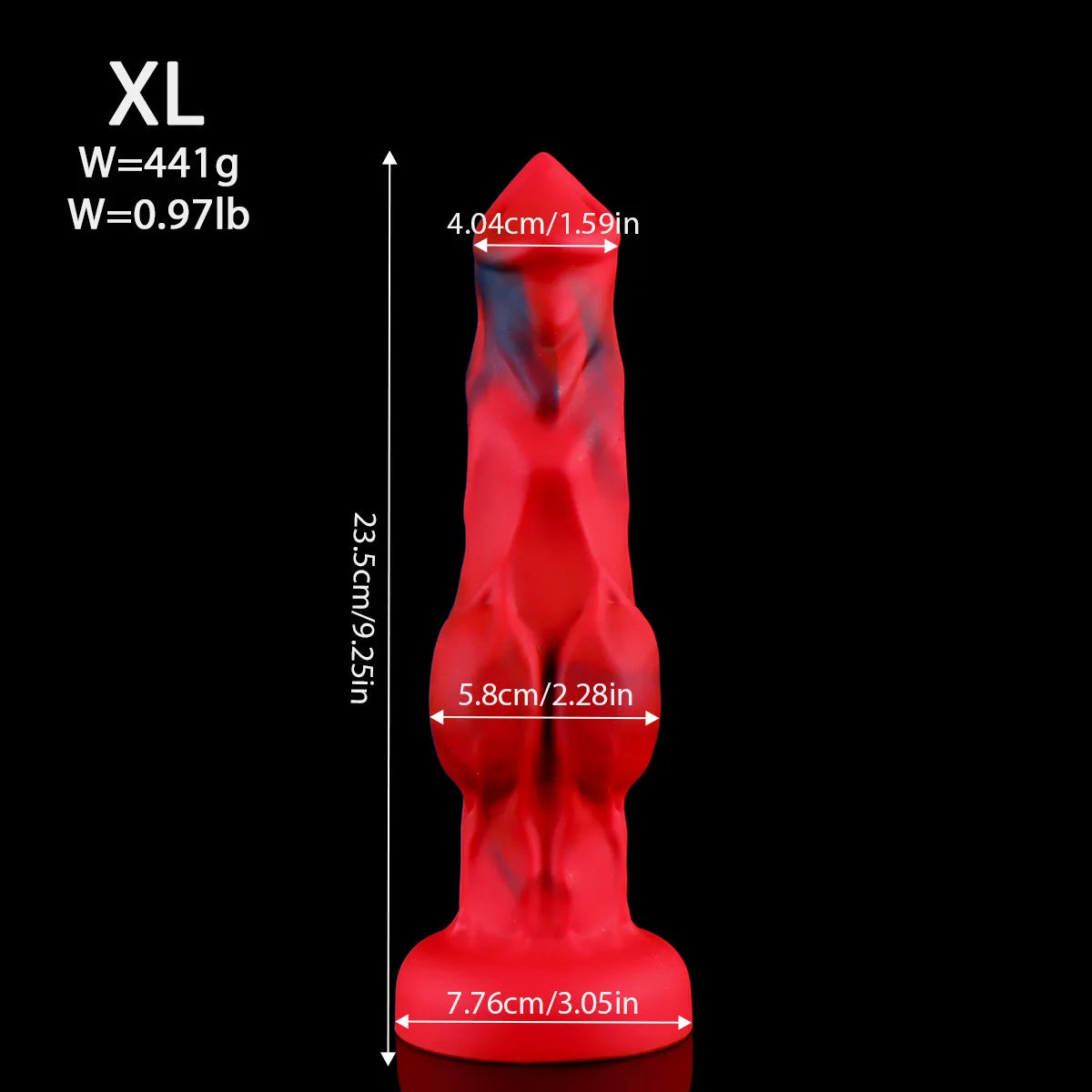 Wolf Dog Monster Fantasy Dildo — Liquid Silicone 4 Sizes