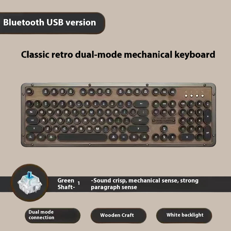 Punk style wooden keyboard