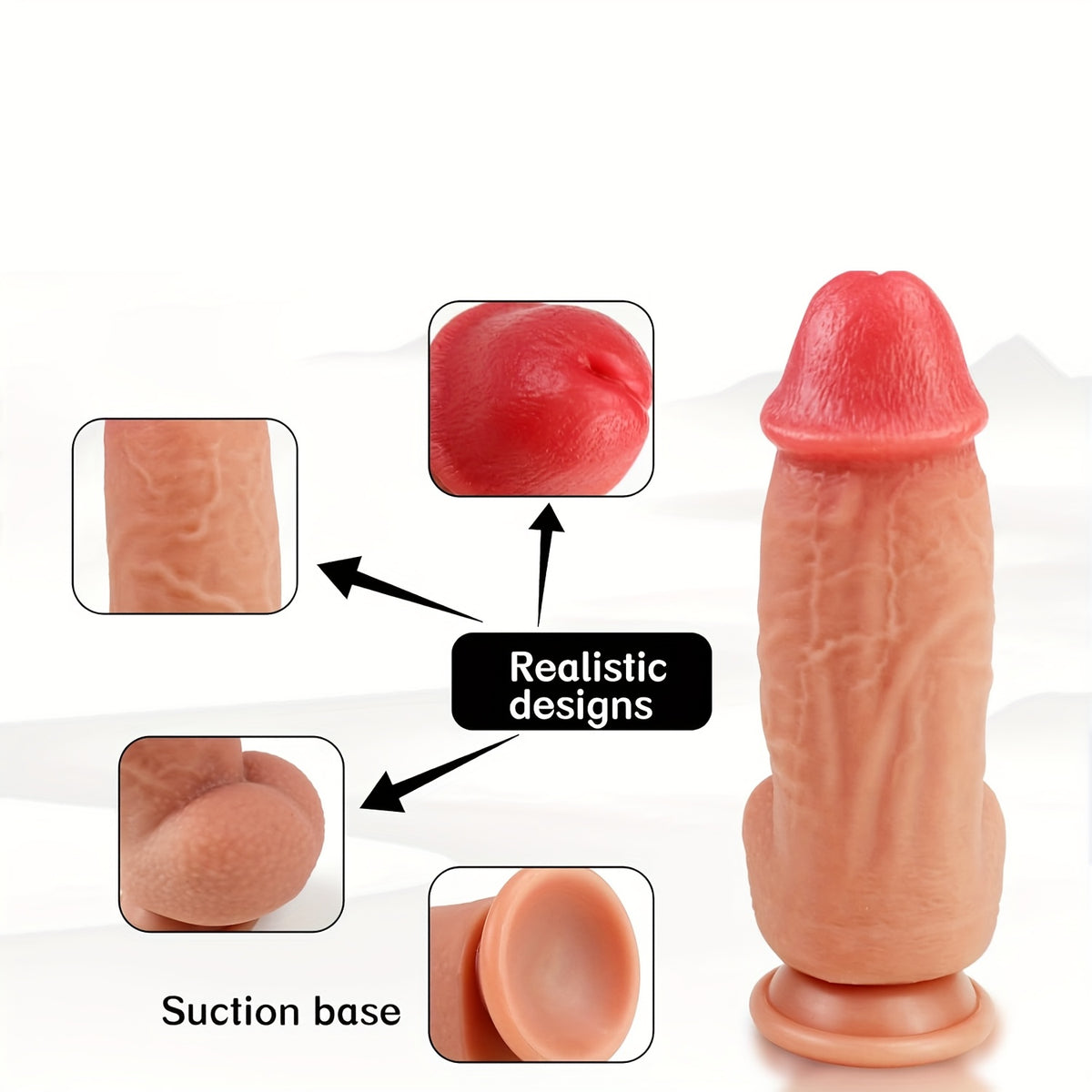 XXL Wide-Girth Silicone Wand with Suction Base