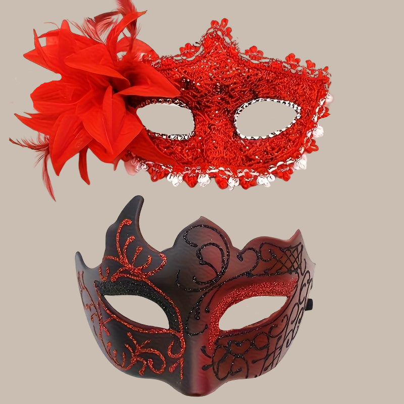 Victorian Princess & Knight Side Flower Mask