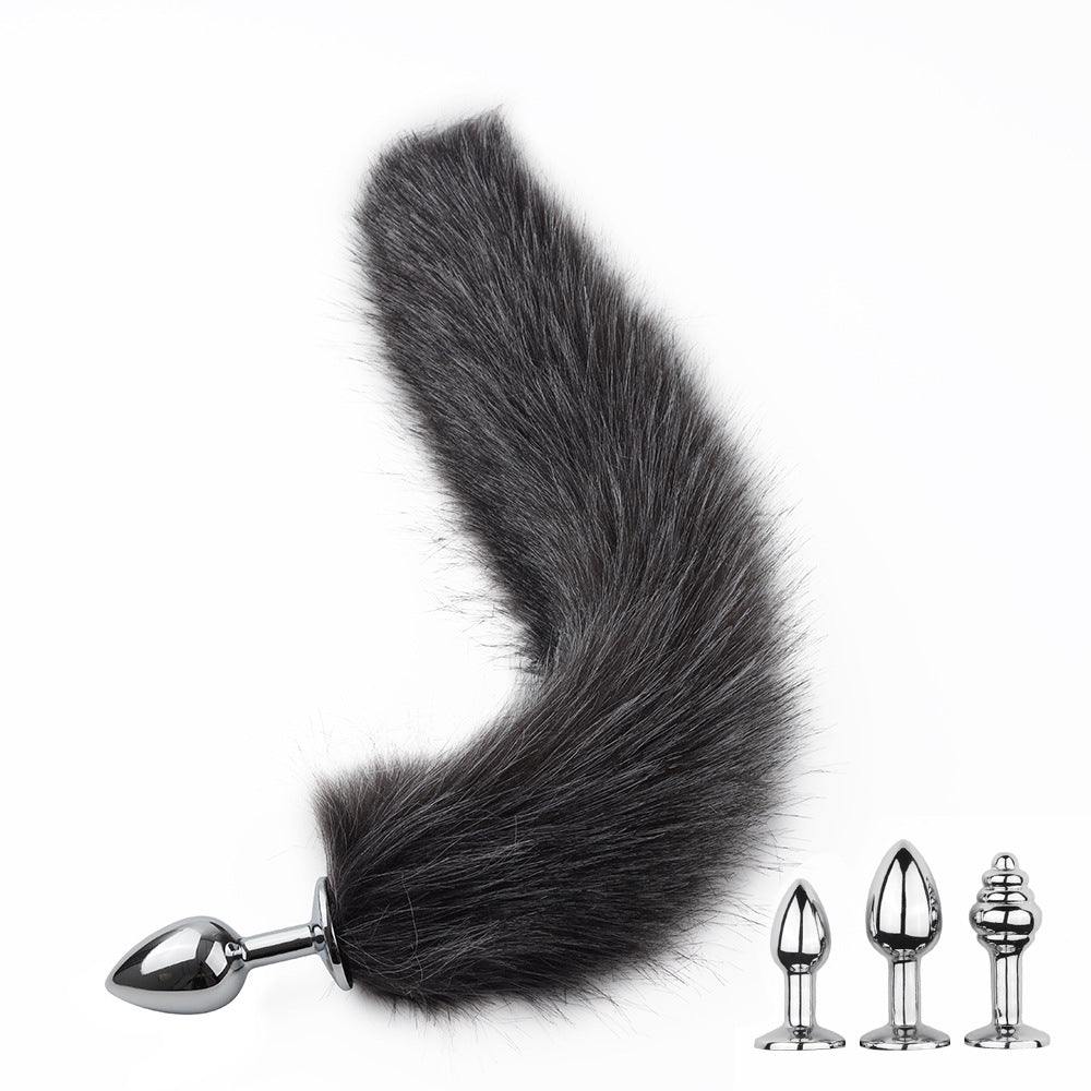 3pcs Detachable Fox Tail Metal Anal Plug, Three Types Plug Butt Plug, Cosplay Sex Games, Sex Toys For Men And Women