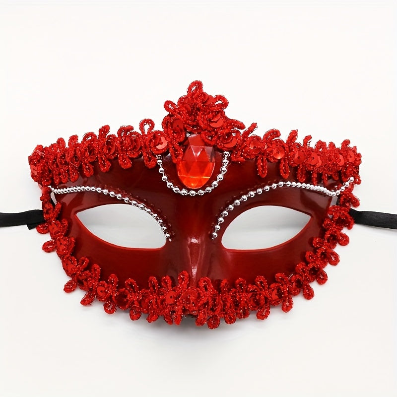 Rhinestone Venetian Princess Mask
