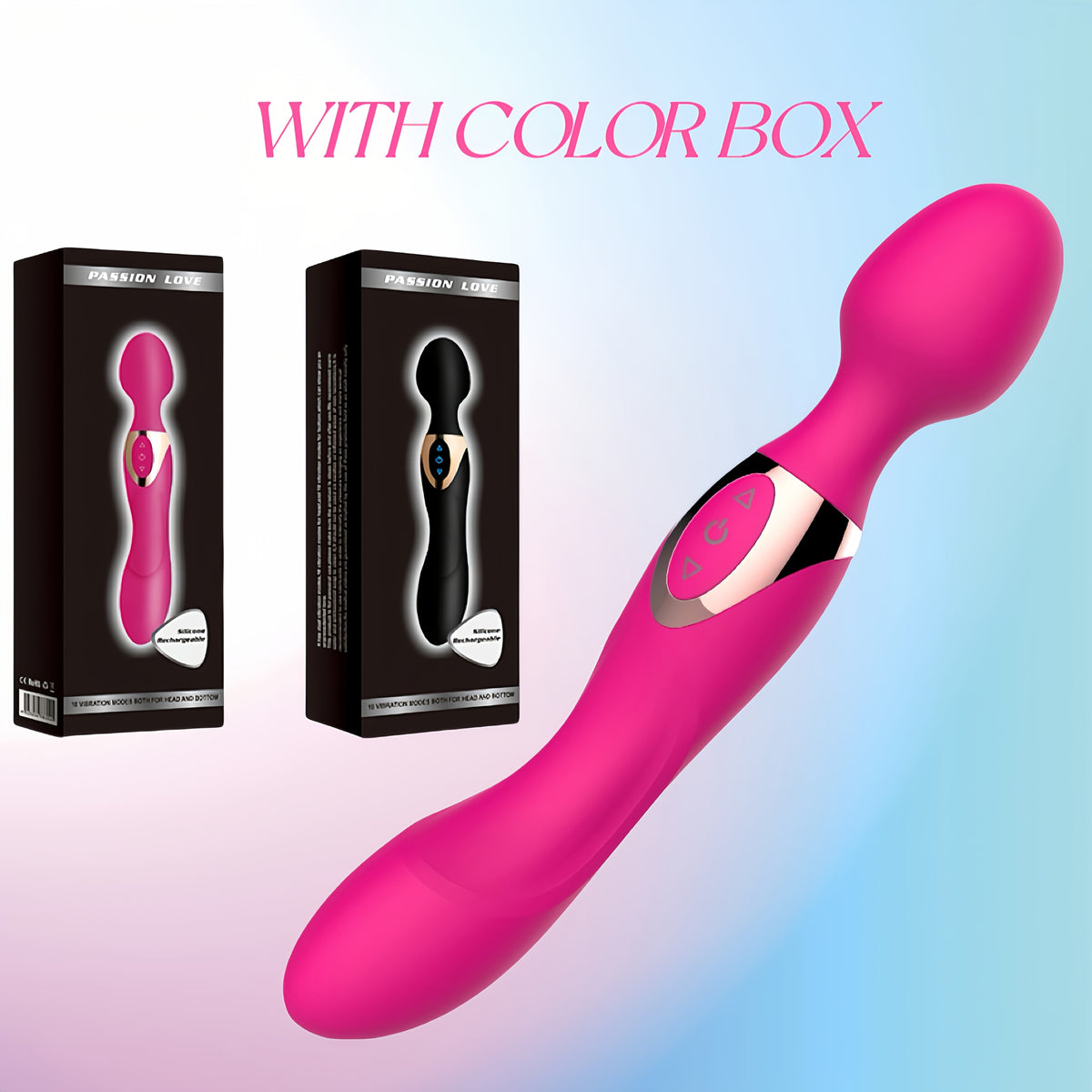 1pc Powerful Handheld AV Vibrator - USB Rechargeable, G-Spot & Clitoral Stimulation Sex Toy for Women, Double-Head-Use Vibrator, Lithium Battery, Intense Vibrations, Vibrator Toy | Ergonomic Design | Smooth Glide