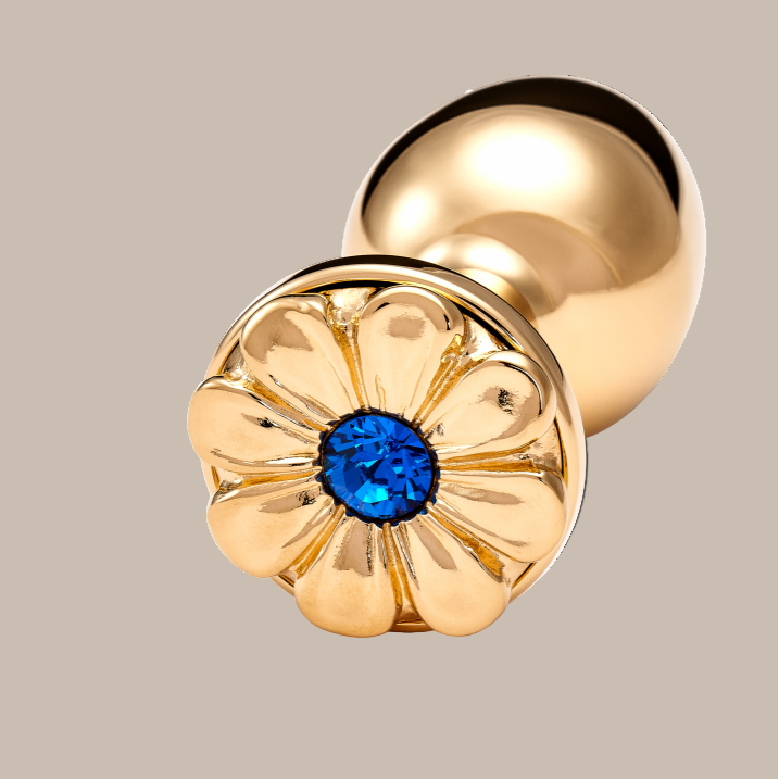 Premium Gold Daisy Anal Plug