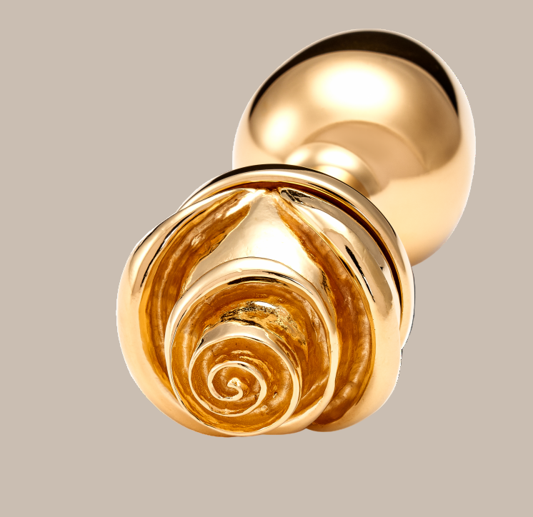 Luxury Gold Rose Anal Plug