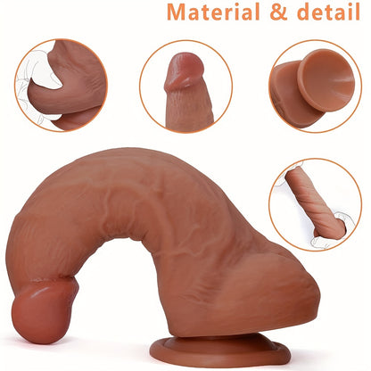 Curved Silicone Precision Wand with Suction Base