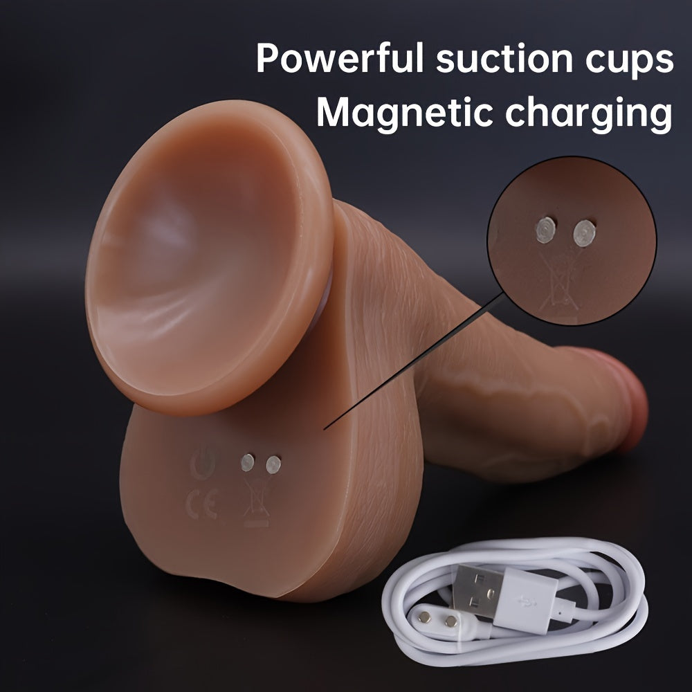 10-Mode Retractable & Vibrating Heated Silicone Wand