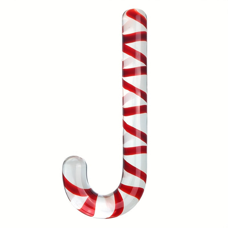 Trendy Glass Candy Cane Butt Plug
