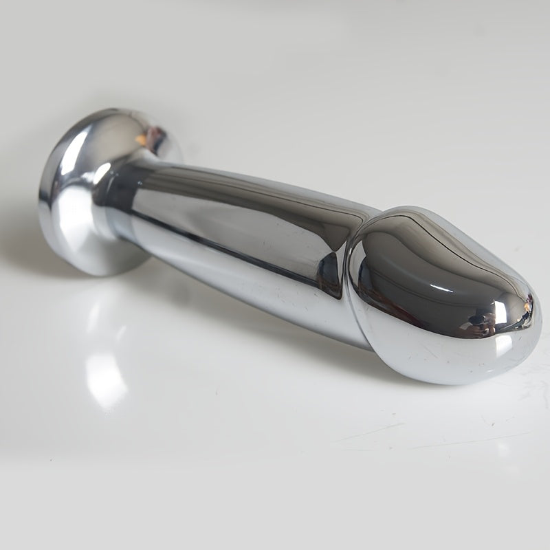 Dildo - Penis Shape Metal Anal Plug Dildo with Jewel, Anus Butt Plugs, Analplug Buttplug Sex Toys, Prostate Stimulation