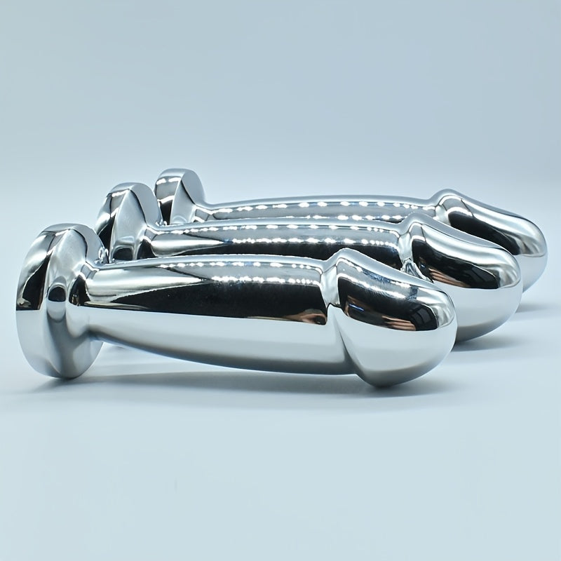 Metal Anal Plug Butt Plug BDSM for Men and Women with G-Spot Bead Dildo Double-Headed Anal Dilator Sex Toy