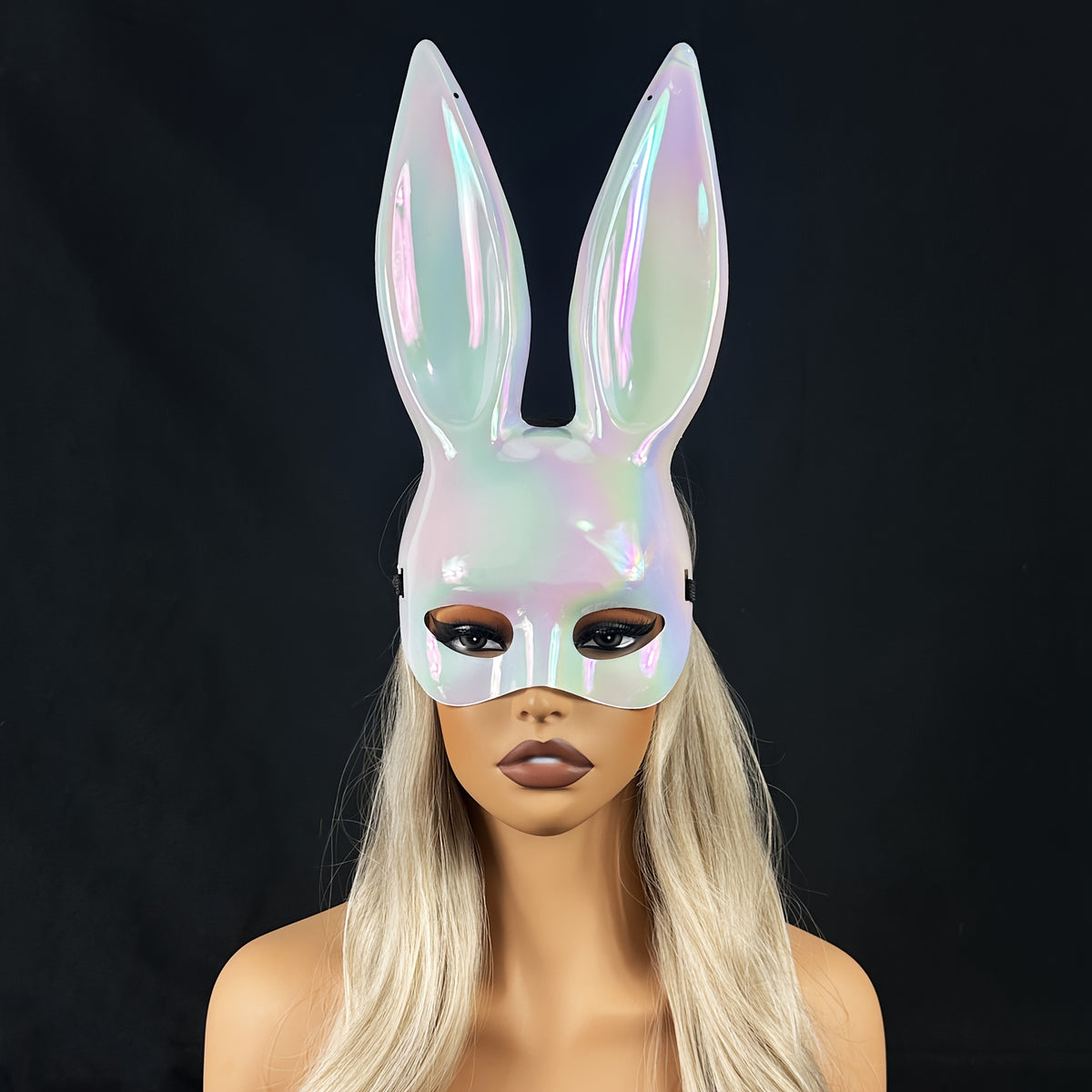 Glossy Electroplated Rabbit Costume Mask