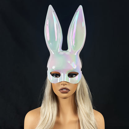 Glossy Electroplated Rabbit Costume Mask
