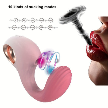Silicone Clit Suction Vibrator — 10-Speed USB Rechargeable