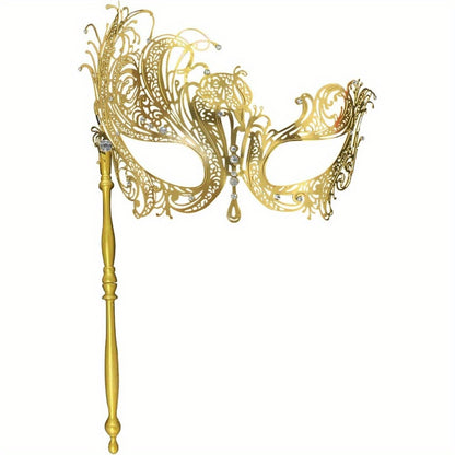Shiny Metal Venetian Women's Mask