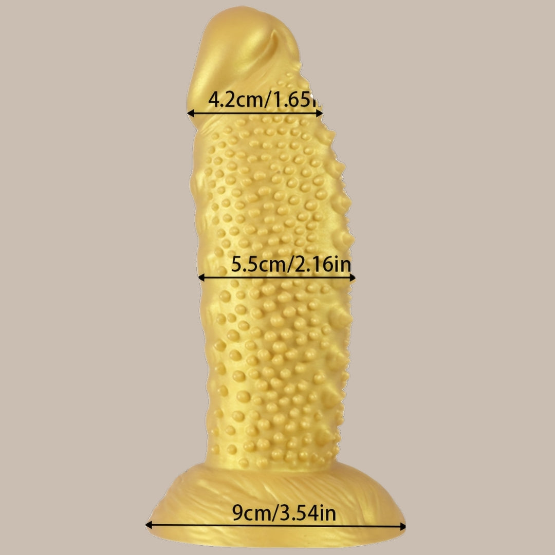 Golden Spiky Texture Dildo — 5 Sizes Anal and Vaginal
