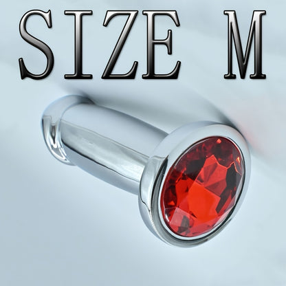 Metal Anal Plug Butt Plug BDSM for Men and Women with G-Spot Bead Dildo Double-Headed Anal Dilator Sex Toy