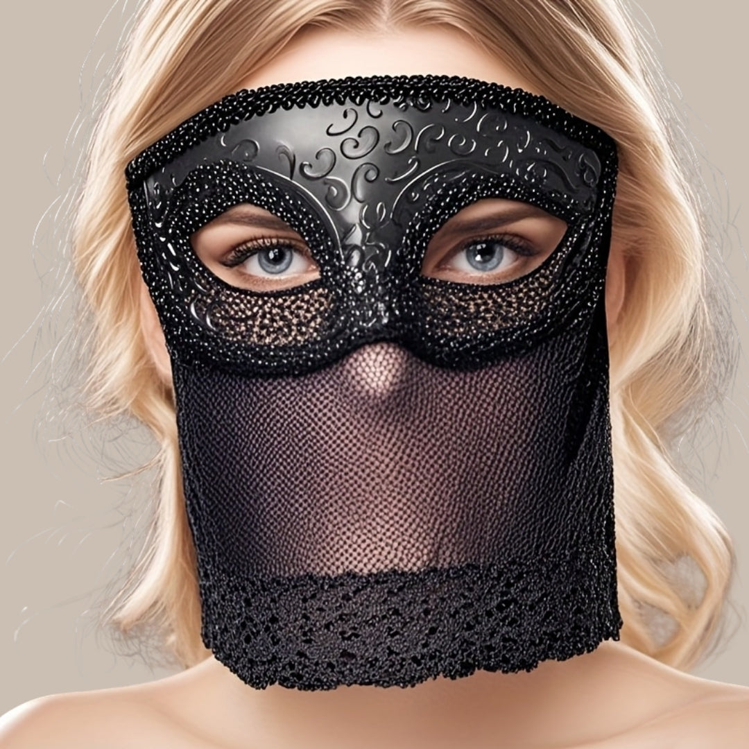 Venetian Monk Veil Costume Mask