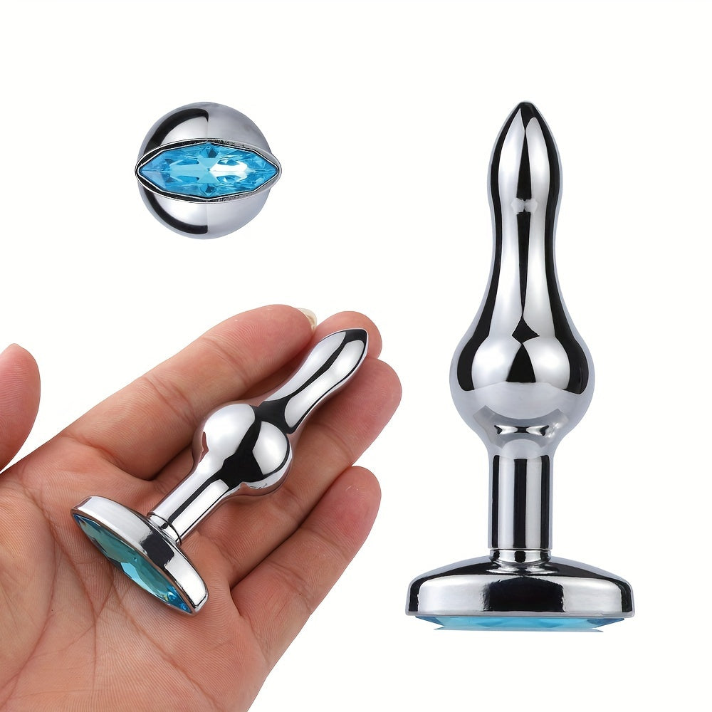 1pc, Metal outdoor anal plug, butt masturbation tools, jewel base butt plug, sex massager, g-point massage, dildos, sexual wellness, adult pleasure, adult sex toys