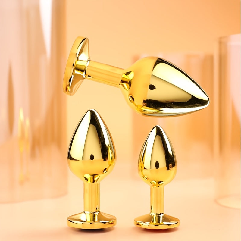 Golden Anal Dildo Adult Sex Toys, Mini Dildos Anal Sex Toys for Men And Women, Jewelry Anal Toys Adult Sex Toys, Sex Toys for Couples And Beginners, Steel Anal Dild Adult Toys Colorful