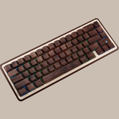 Stylish Wood Grain Mechanical Keycaps