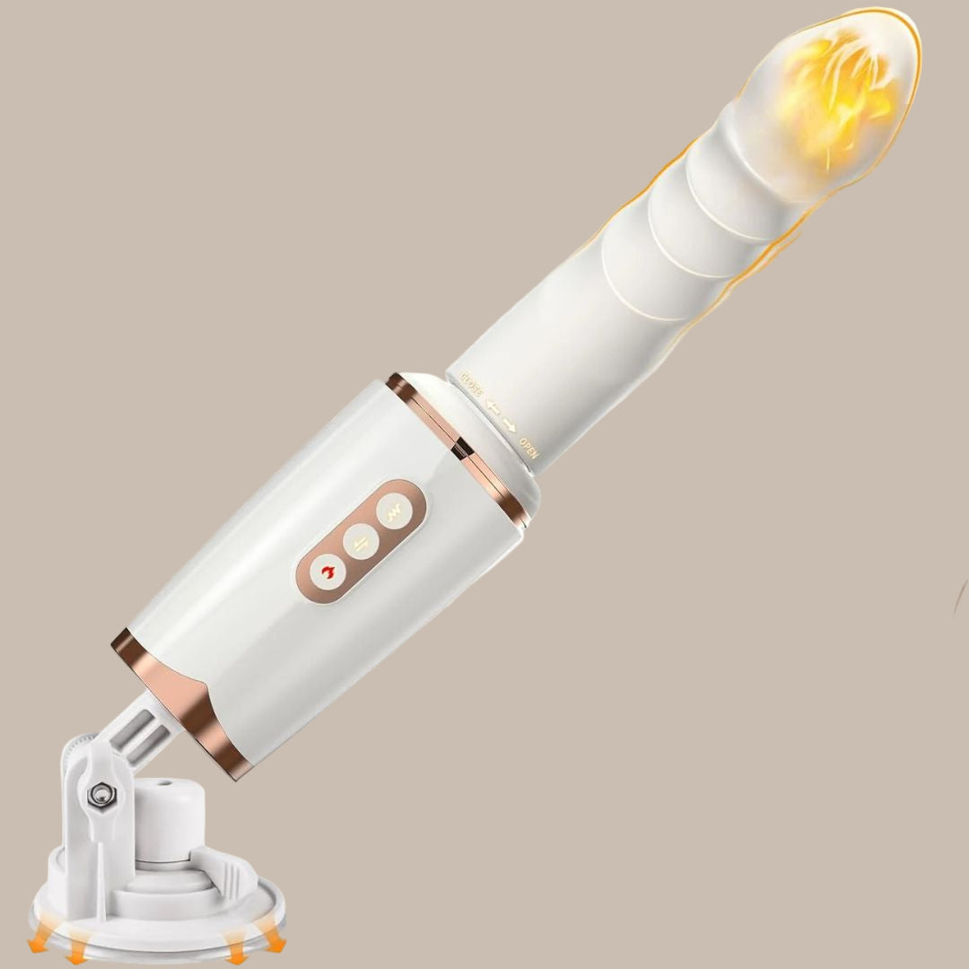 Rotating Heating Thrusting Dildo Vibrator