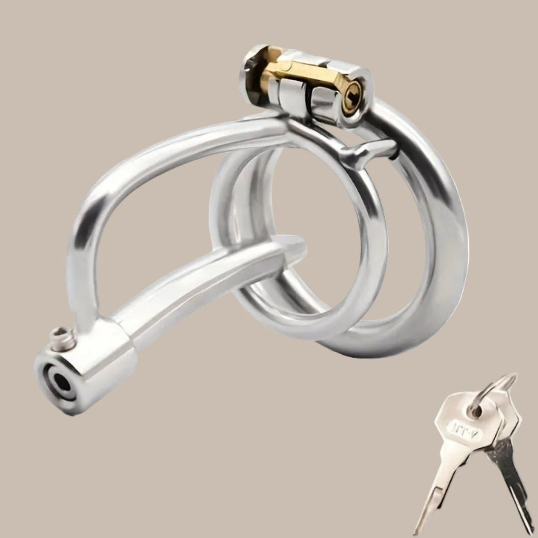 Rooster Cage with Urethral Catheter