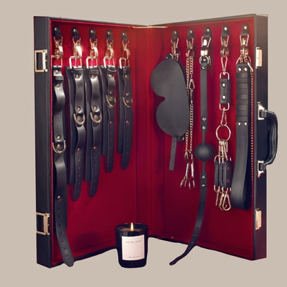 Full Restraint Cowhide Leather Cuff Set