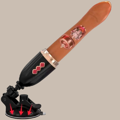 Telescopic Rotary Vibrator with Suction Cup