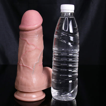 Durable White Silicone Massage Wand with Suction Base