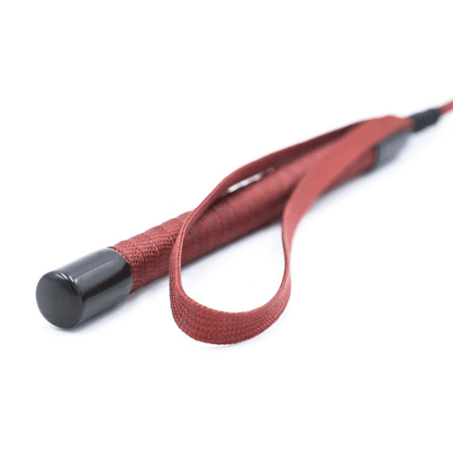 1pc Professional Equestrian Short Whip - Red Faux Leather with Black Grip, Anti-Slip Wrist Strap, Durable Horse Riding Crop for Training & Competitions, Equestrian Equipment, Sleek Design, Secure Grip Handle