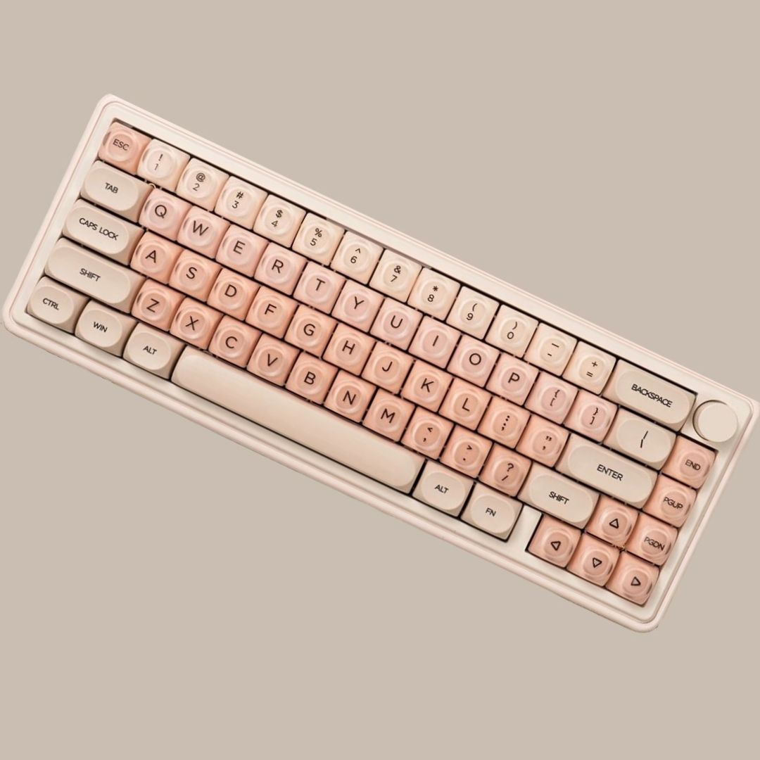 Stylish Beige Keyboard Keycaps