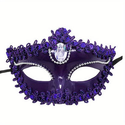 Rhinestone Venetian Princess Mask