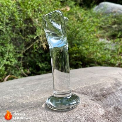 Hand-Shaped Glass Plug for Personal Pleasure