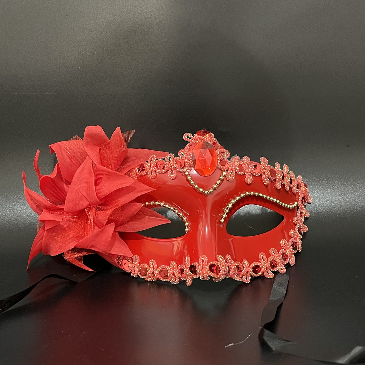 Lily Flower Prom Masquerade Mask