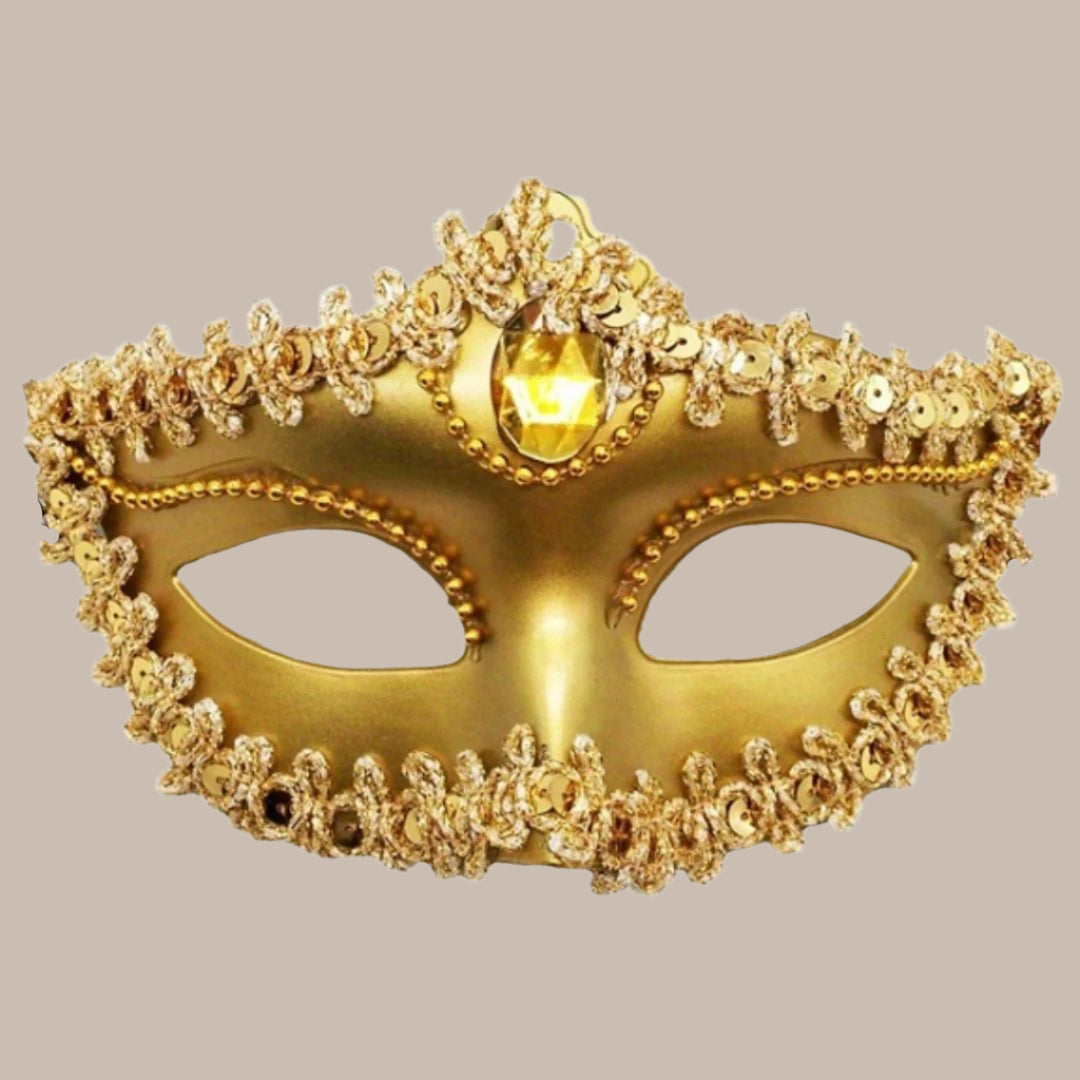 Rhinestone Princess Masquerade Mask 8-Pack