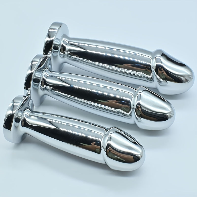 Metal Anal Plug Butt Plug BDSM for Men and Women with G-Spot Bead Dildo Double-Headed Anal Dilator Sex Toy