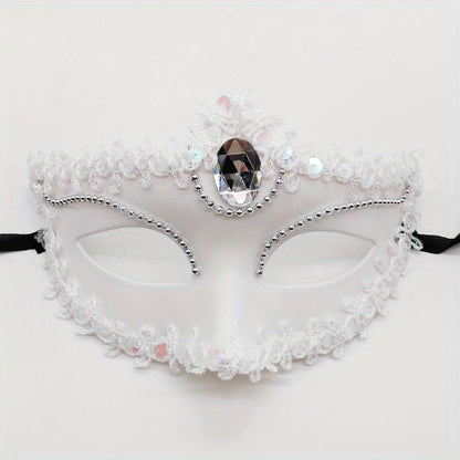 Rhinestone Princess Masquerade Mask 8-Pack