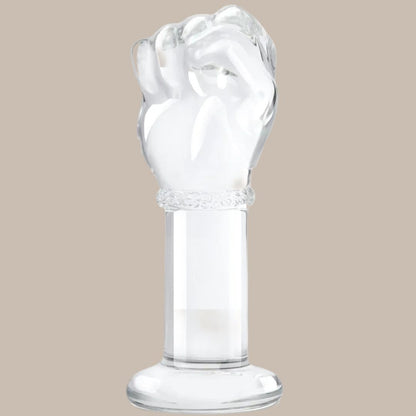 Hand-Shaped Glass Plug for Personal Pleasure