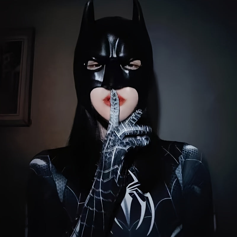 Cat Woman Costume Mask | Black Leather-Look